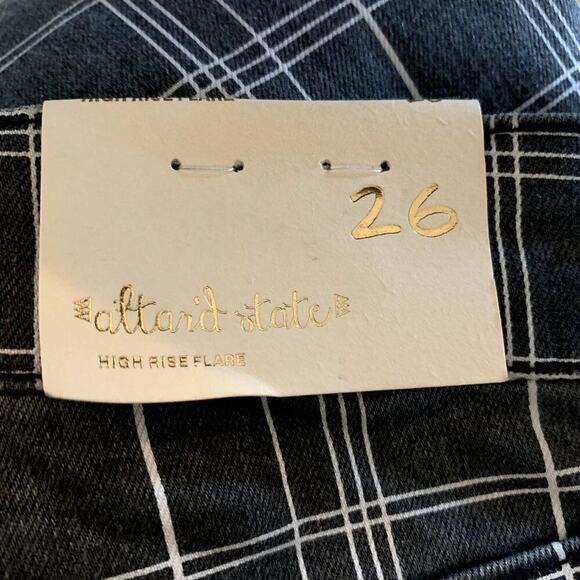 Altar'd State NWT Women's Ciara Retro Striped‎ Flare Jeans High Waisted Sz 26 - Picture 7 of 12